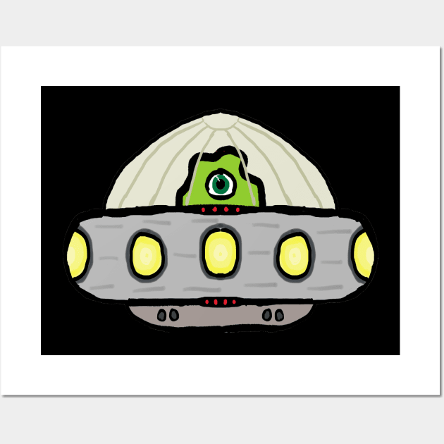 Flying Saucer Wall Art by Mark Ewbie